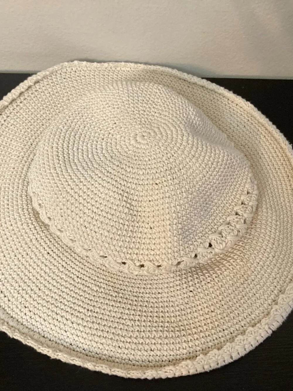 San Diego Hat Co. Women's Ivory Handmade Crochet Sun Hat - 100% Cotton- One Size